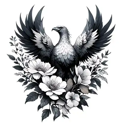 Phoenix And Blossoms