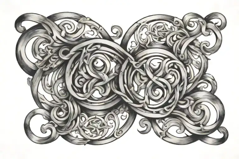 Gemini Symbol Intertwined Infinity Symbols