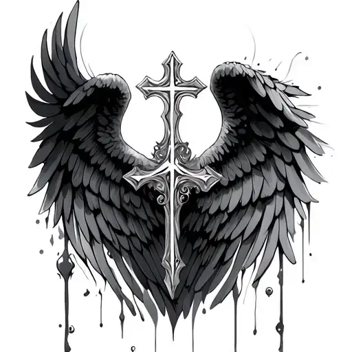 Cross Angel Wings