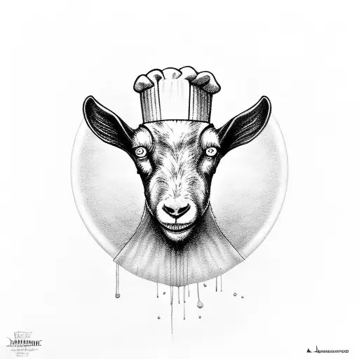 A Dark And Mysterious Goat Chef Conjuring Up Culinary Magic