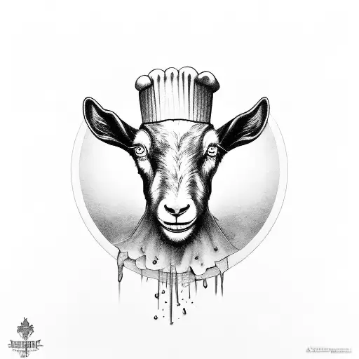 A Dark And Mysterious Goat Chef Conjuring Up Culinary Magic
