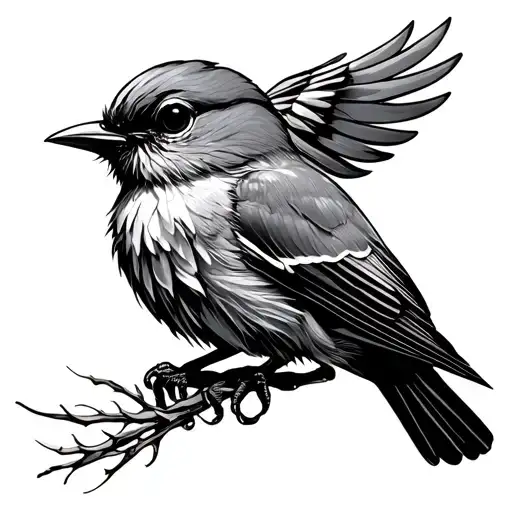 Bird With Some Random Lines