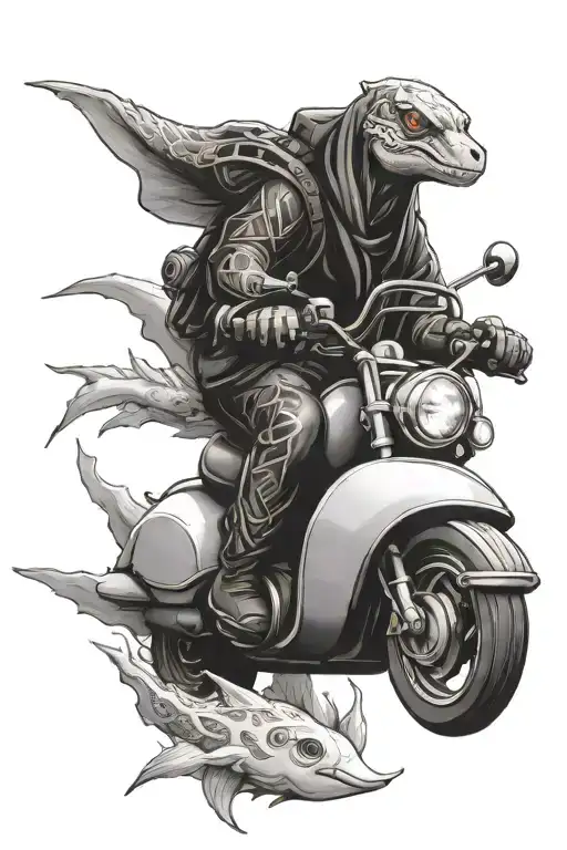 Christian Sea Animal And Motorcycle