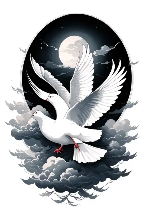 Dove And Clouds