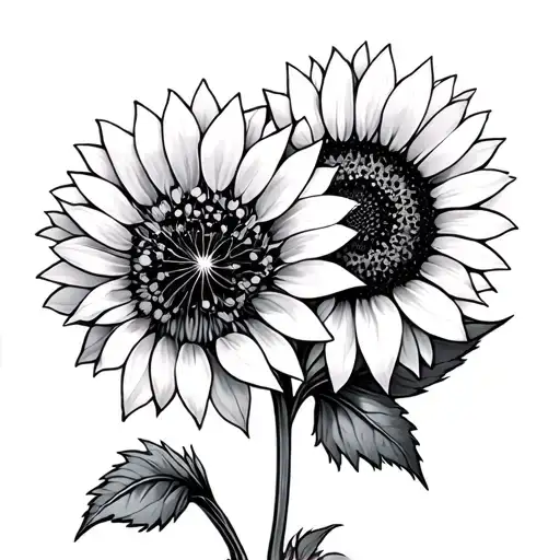 Dandelion And Sunflowers