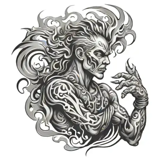 Gang Member Fire Flames