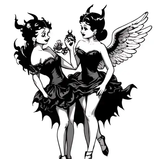 Sexy Devil Bettyboop And Innocent Angel Bettyboop