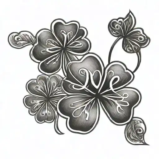 Four Leaf Clover With Family Name Written