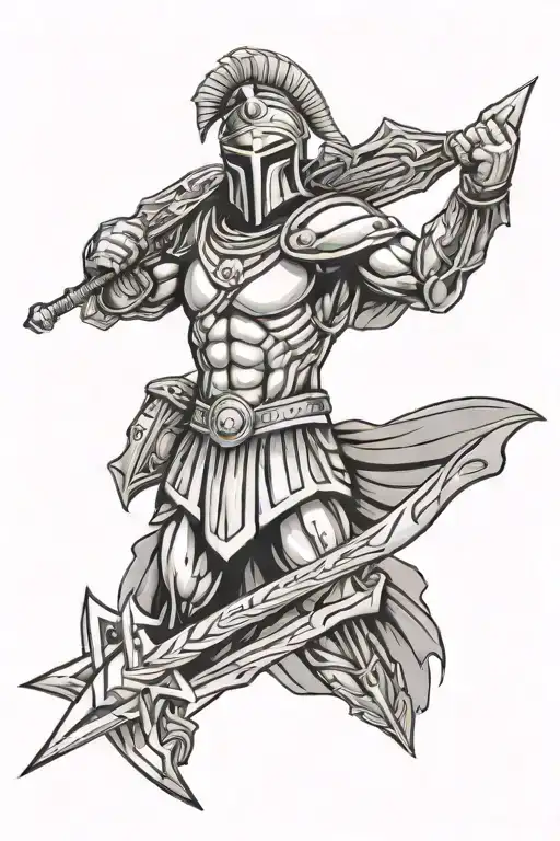 Spartan And Rays Background