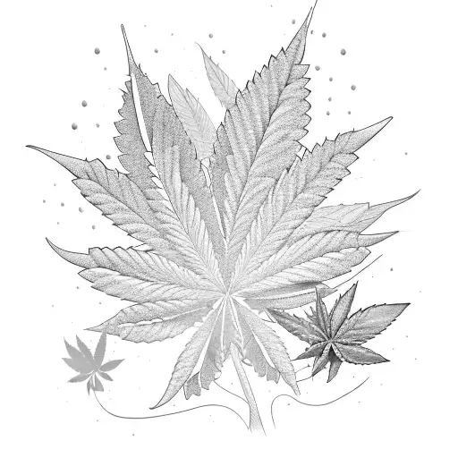 A Longboarder Carving Through A Forest Of Cannabis Plants