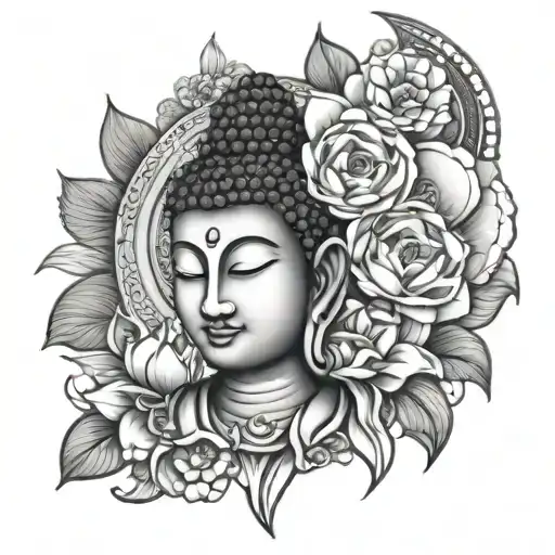 Buddhist And Floral And African Intergrated