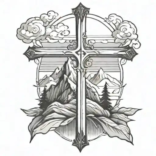 Cross On Mountain