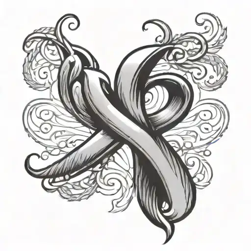 Finger Tattoo Design Featuring A Love Sign Intertwined