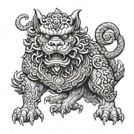 Foo Dog Sitting Alone