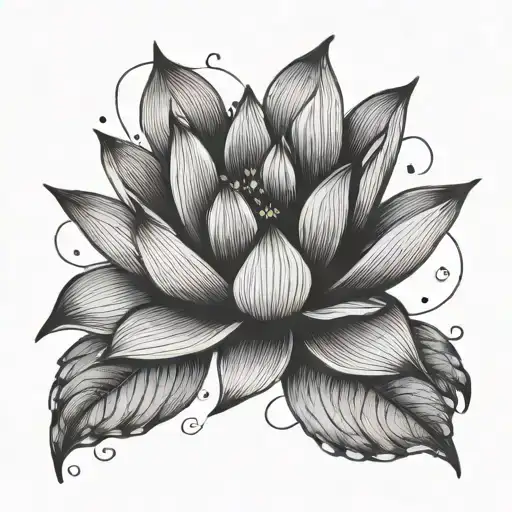 Lotus Fine Line Star And Sad Writing