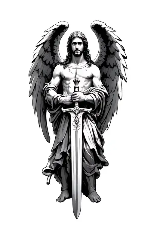 Arch Angel Michael With A Sword