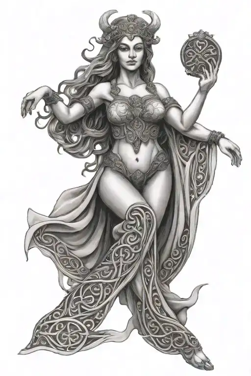 Celtic Goddess Holding