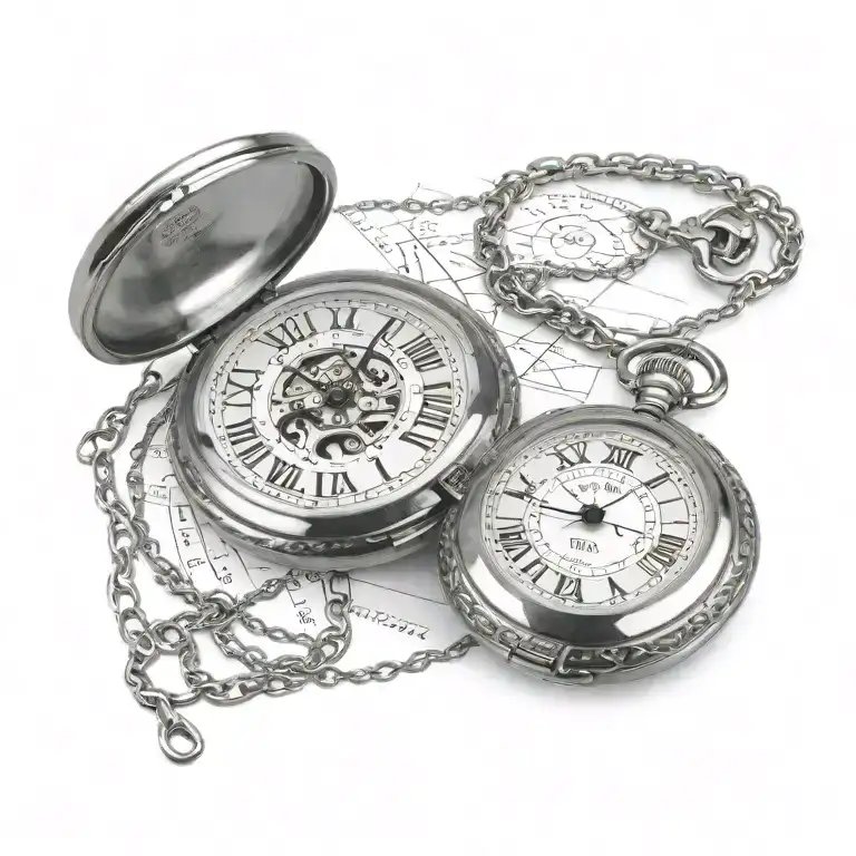 Roman Numeral Pocket Watch Locket With Keys