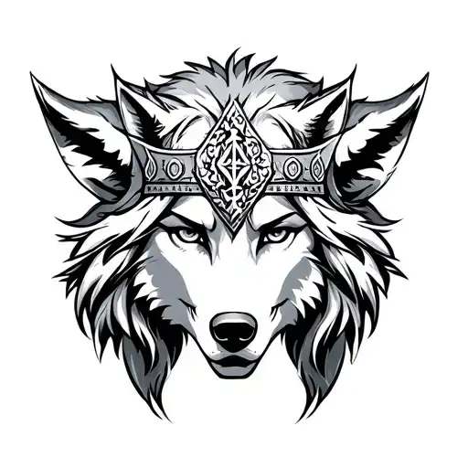 Wolf Head Dress Viking Women Face