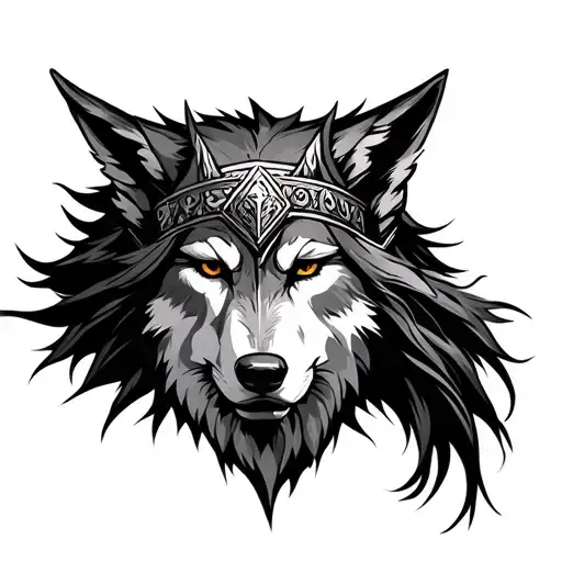 Wolf Head Dress Viking Women Face