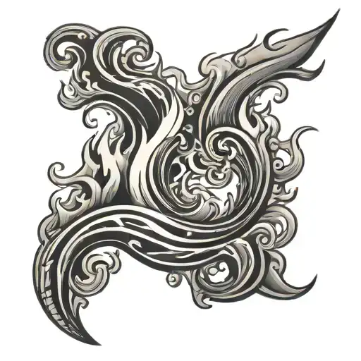 Flames On Water Waves