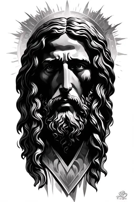 Jesus Christ With Face Blacked Out