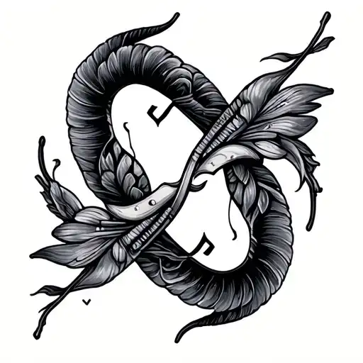 Gemini Zodiac Sign Intertwined Symbolizing