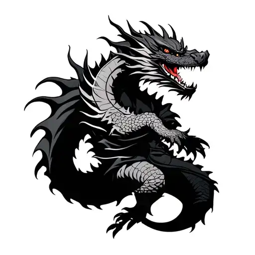 Ninja Protected By Dragon