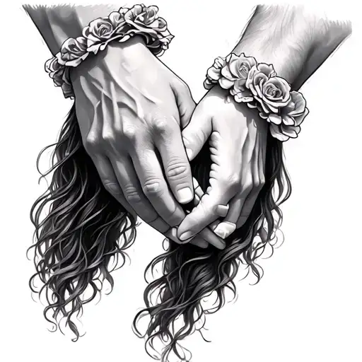 Father Daughter Holding Hands