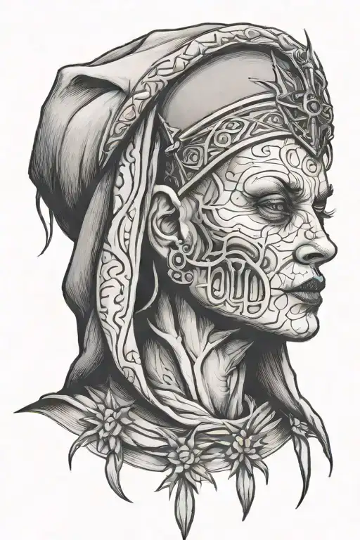 Evil Nun With Thorns On Head