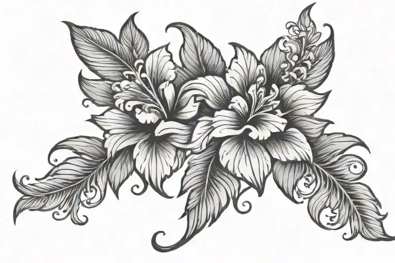 Hawaiian Women Leg Sleeve