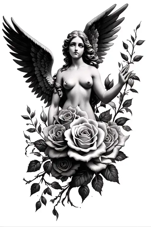 Angel And Roses Sleeve