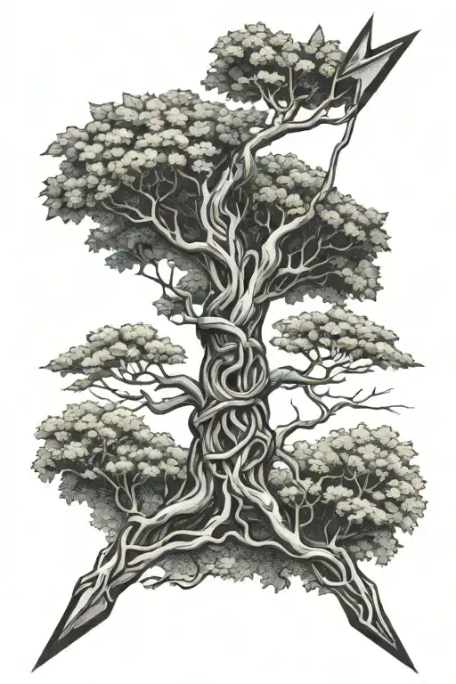 Arrow Tree Intertwined
