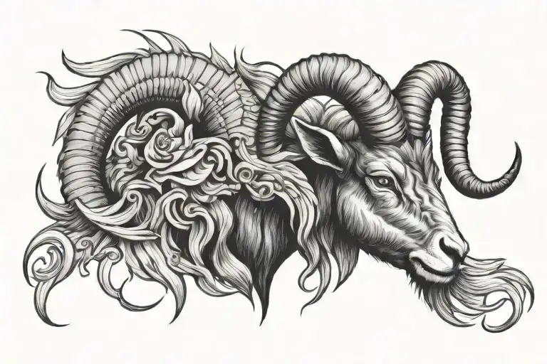 Capricorn Goat Head