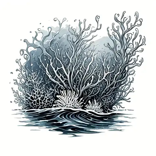 Reef Saltwater Ocean Left Arm Half Sleeve