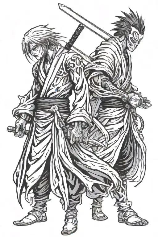 Zangetsu Talking With Ichigo Kurosaki From Bleach