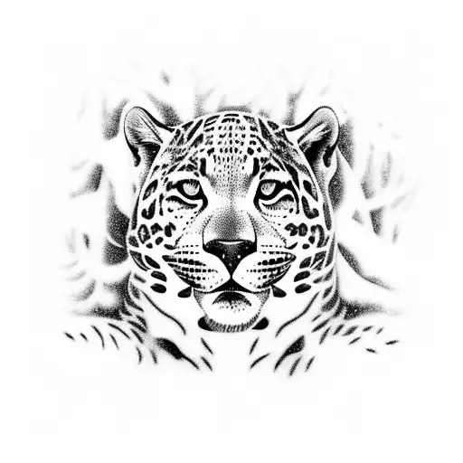 A Majestic Jaguar In A Snow-covered Forest