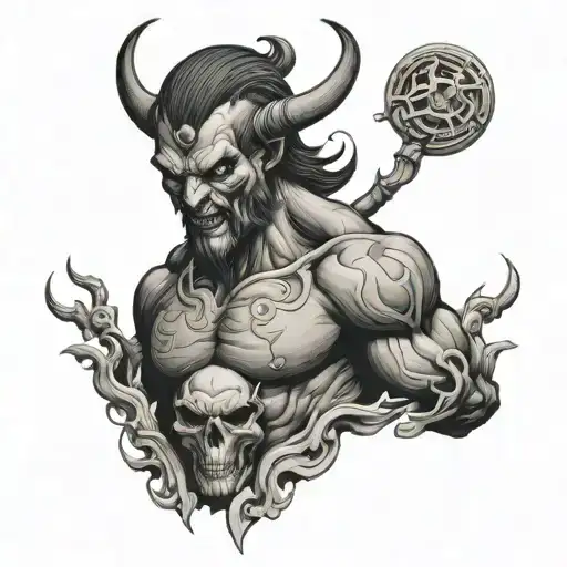 Satan Red Black Color