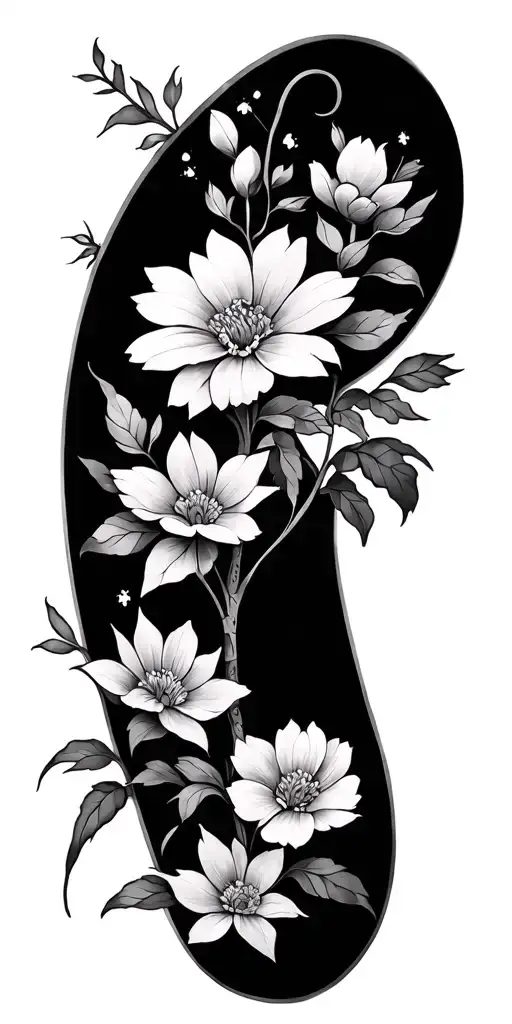 Florals With Cathedral Stained Glass Window