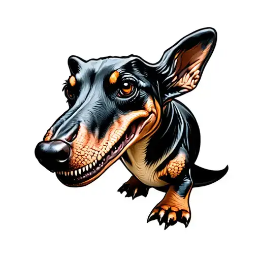 Dachshund As A Dinosaur