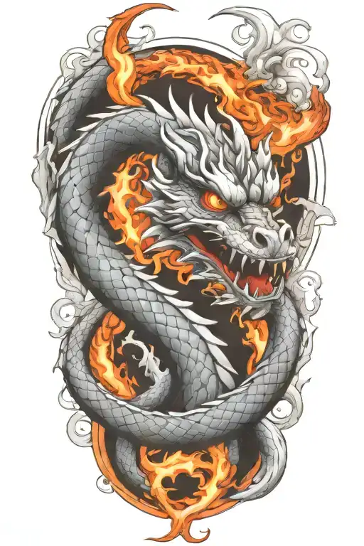 Scottish Dragon Breathing Fire