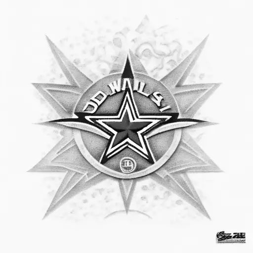 Dallas Cowboys Logos With Bass Fish Next To It With A Honda Brand Logo In The Star