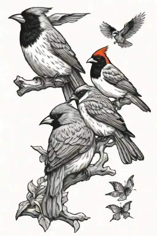 Cardinal And Penguin