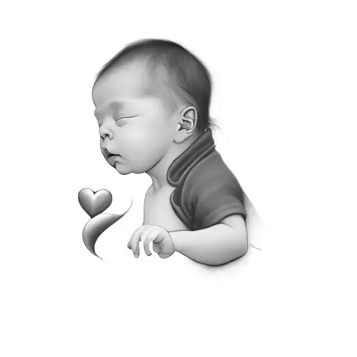 A Baby Holding A Heart