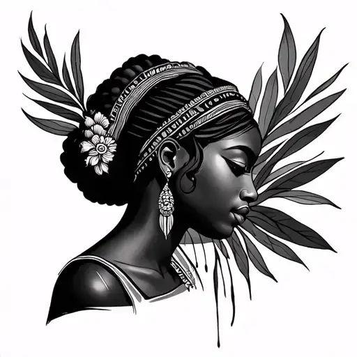 African Goddess Half Back
