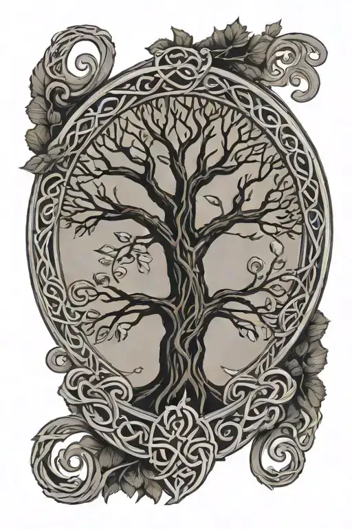 Celtic Tree Of Life Colour