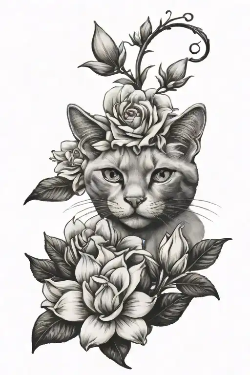 Cat Fog Gardenia Flowers