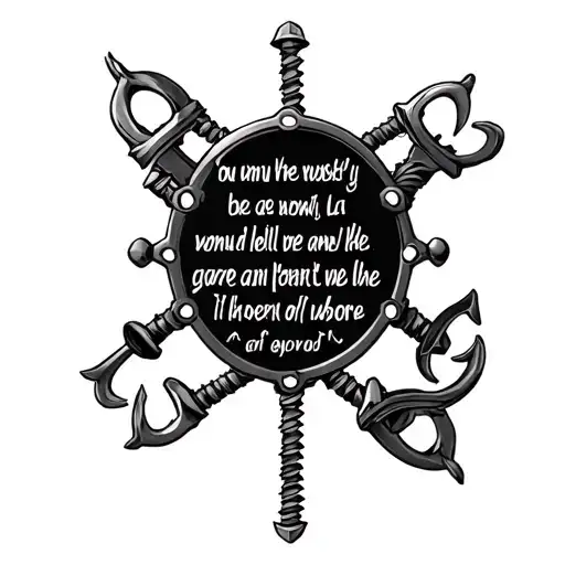 Bible Verse Incorporated With Ametal Plate And Screws And 2 Labrum With A Lot Of Anchors