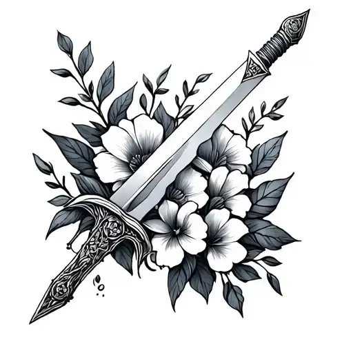 Sword And Flowers