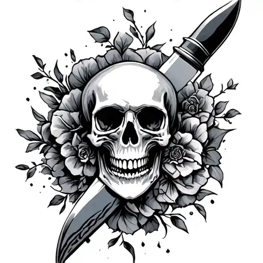 Skull And Knife
